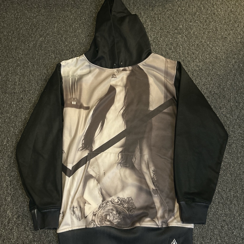 Men’s Graphic Hoodie with Black Sleeves